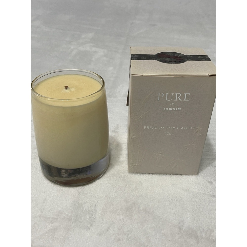Pure by Chico's Premium Soy Candle Cinnamon Scented Glass Jar Fragrance 10oz